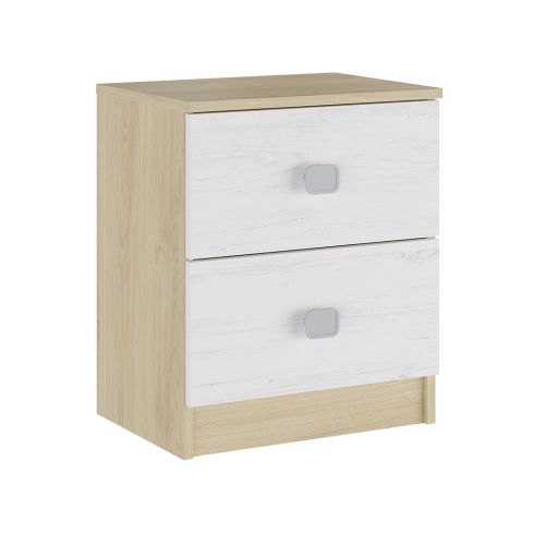 Mesita de Noche de 2 Cajones DONALD