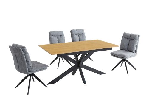Conjunto de Comedor KELLER SHELTON Mesa Extensible y 4 Sillas
