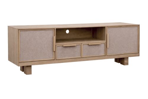 Mueble TV Estructura de Mango con Cajones de Ratán MB-227280