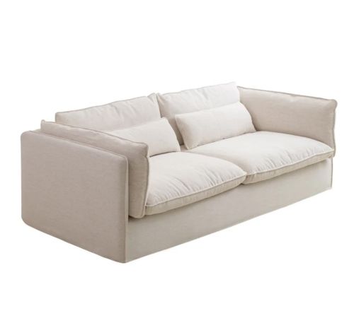 Sofá Tapizado en Poliéster Blanco Roto 230 cm MB-223235