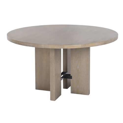 Mesa de Comedor Redonda Estrcutura de Madera de Fresno 135 cm MB-225990