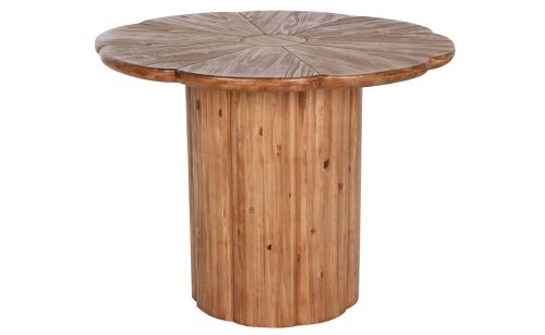 Mesa de Comedor Redonda Estructura de Madera Natural 100 cm MB-211830