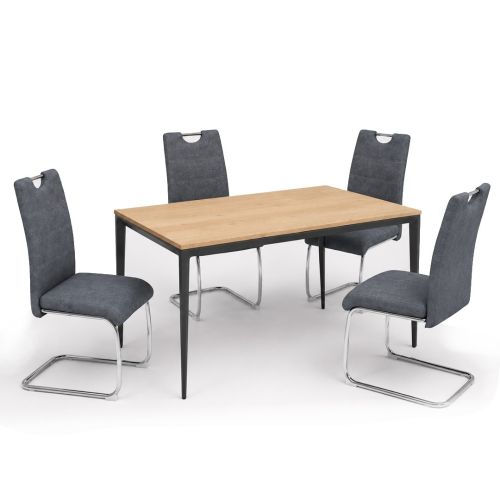 Conjunto Mesa NESS con 4 Sillas Tapizadas Modernas