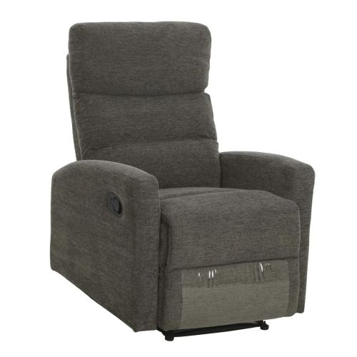 Sillón Relax Manual BOWY Tapizado en Tela Color Gris