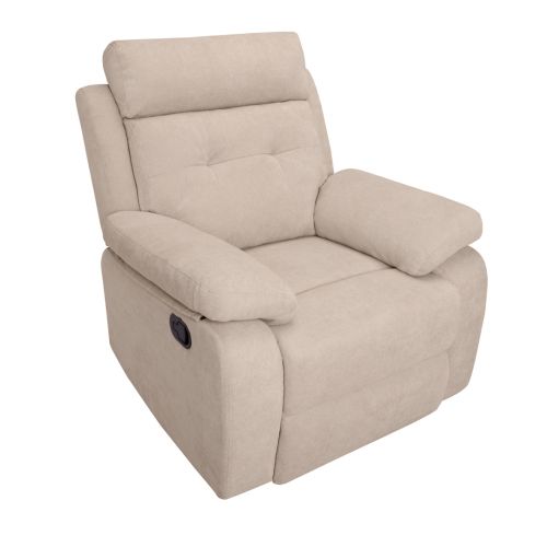 Sillón Relax Manual TULUM con Tapizado de Tela Beige
