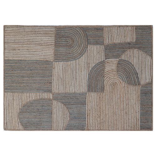 Alfombra TX-229607 de Yute Diseño Abstracto 160 x 230 cm