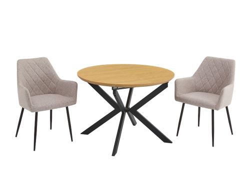 Conjunto de Comedor WINSOR DEVON Mesa Extensible y 2 Sillas