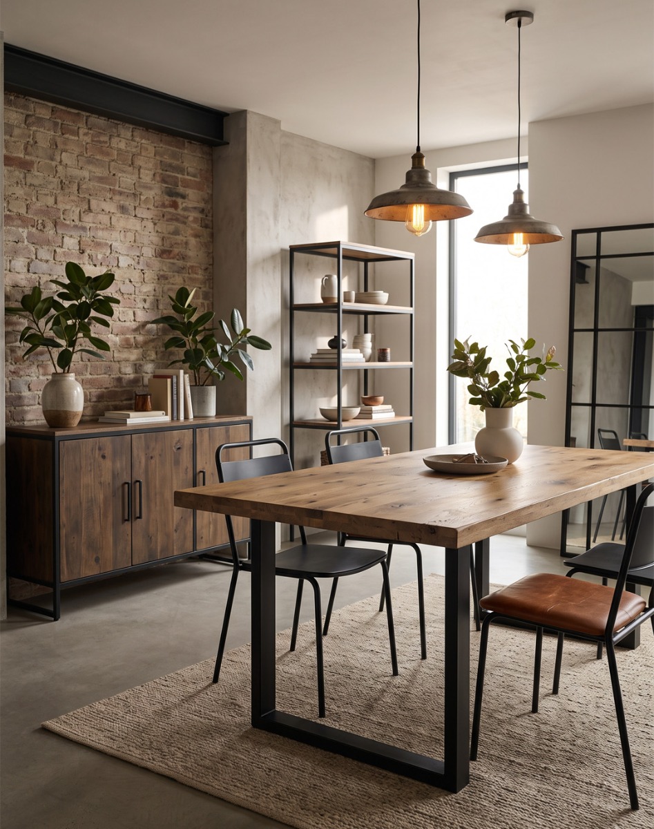 Decoración de salón nórdico luminoso con muebles de madera Decoración de salón nórdico con sofá claro, sillón, mesa de centro de madera, plantas naturales y luz natural.